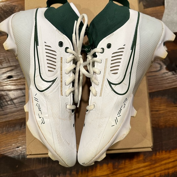 Nike Vapor Edge Pro 360 2 TB Football Cleats White / Green FJ1581-130 Size 7.5 - Picture 9 of 10